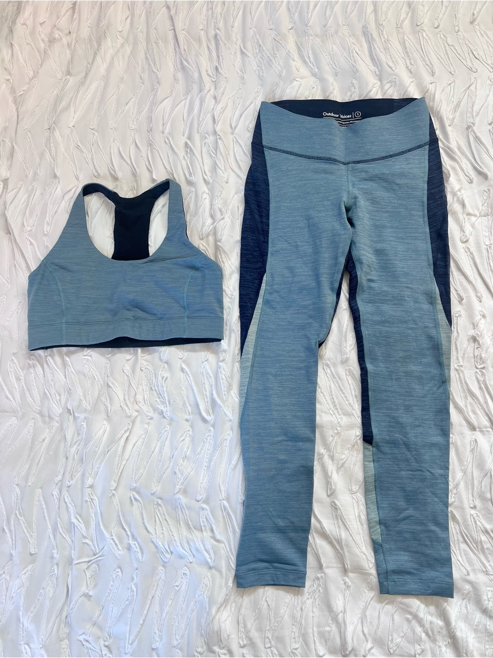 Outdoor Voices Techsweat 7/8 Zoom Legging & Matching Doing Things Bra Set